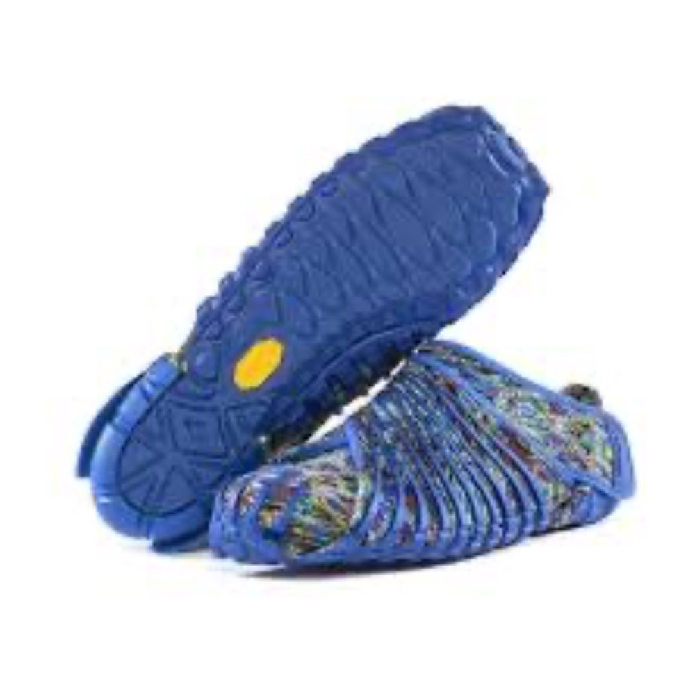 Vibram Furoshiki Blue Flower Wrap Shoes Outdoor Breathable Medium 7.5-8 Ecofree